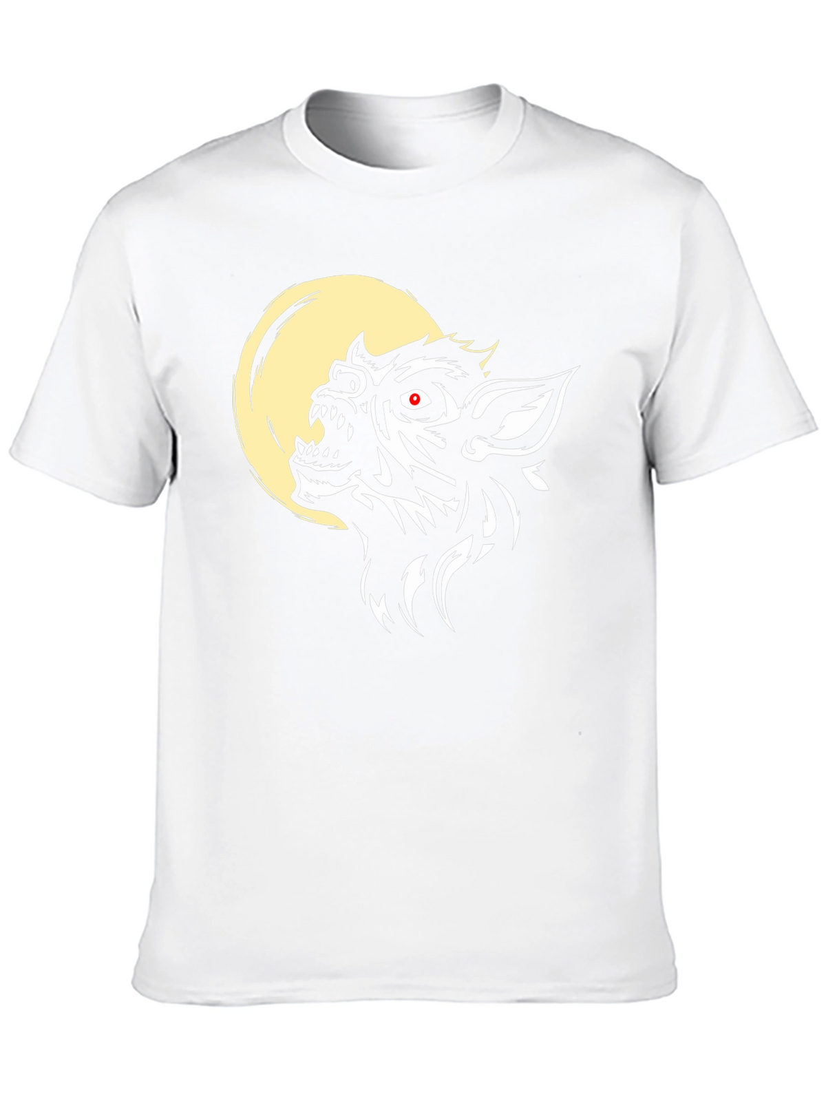 Werewolf Moon Graphic Tee - Black Cotton Blend
