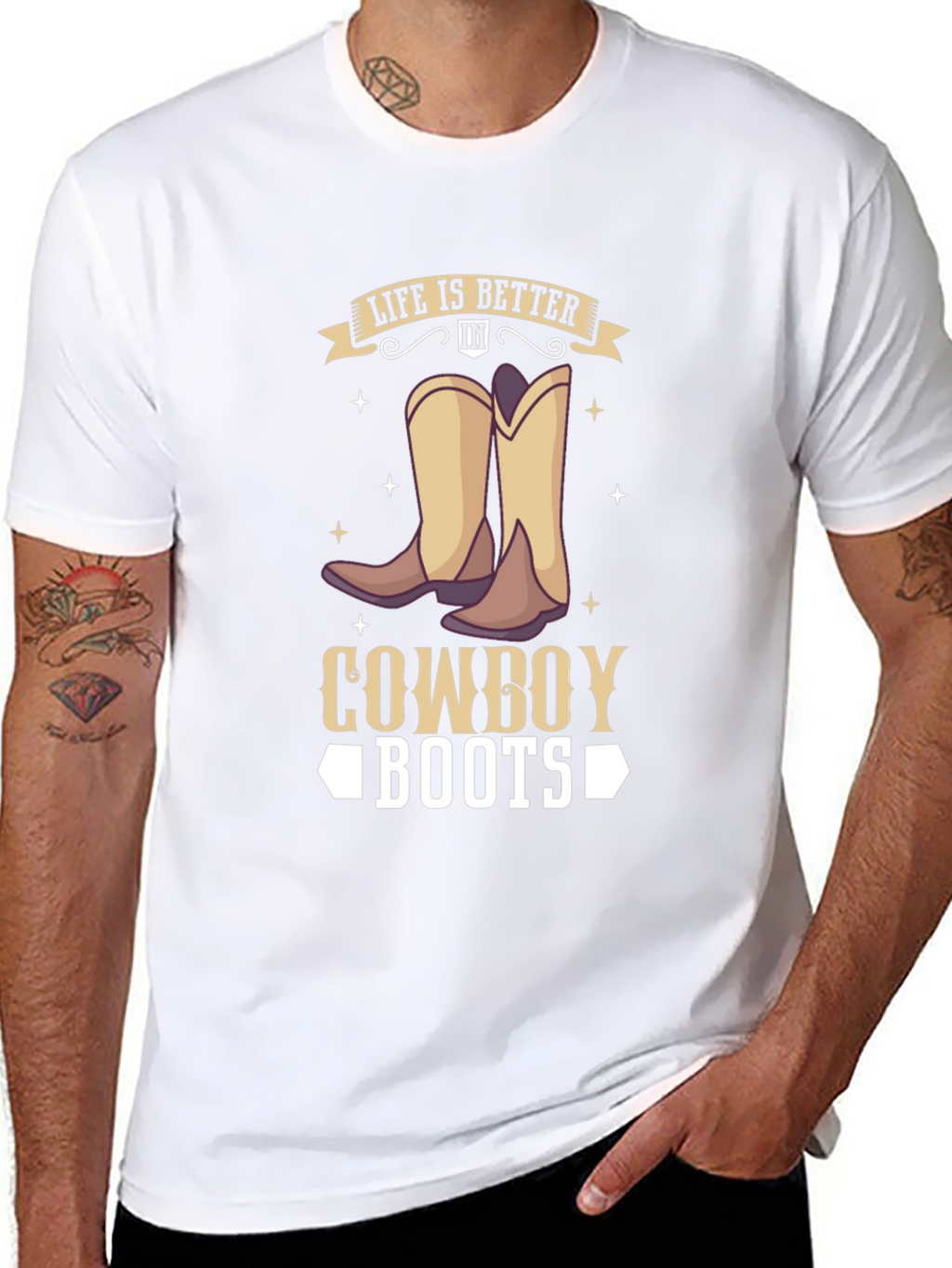 Life is Better in Cowboy Boots T-Shirt