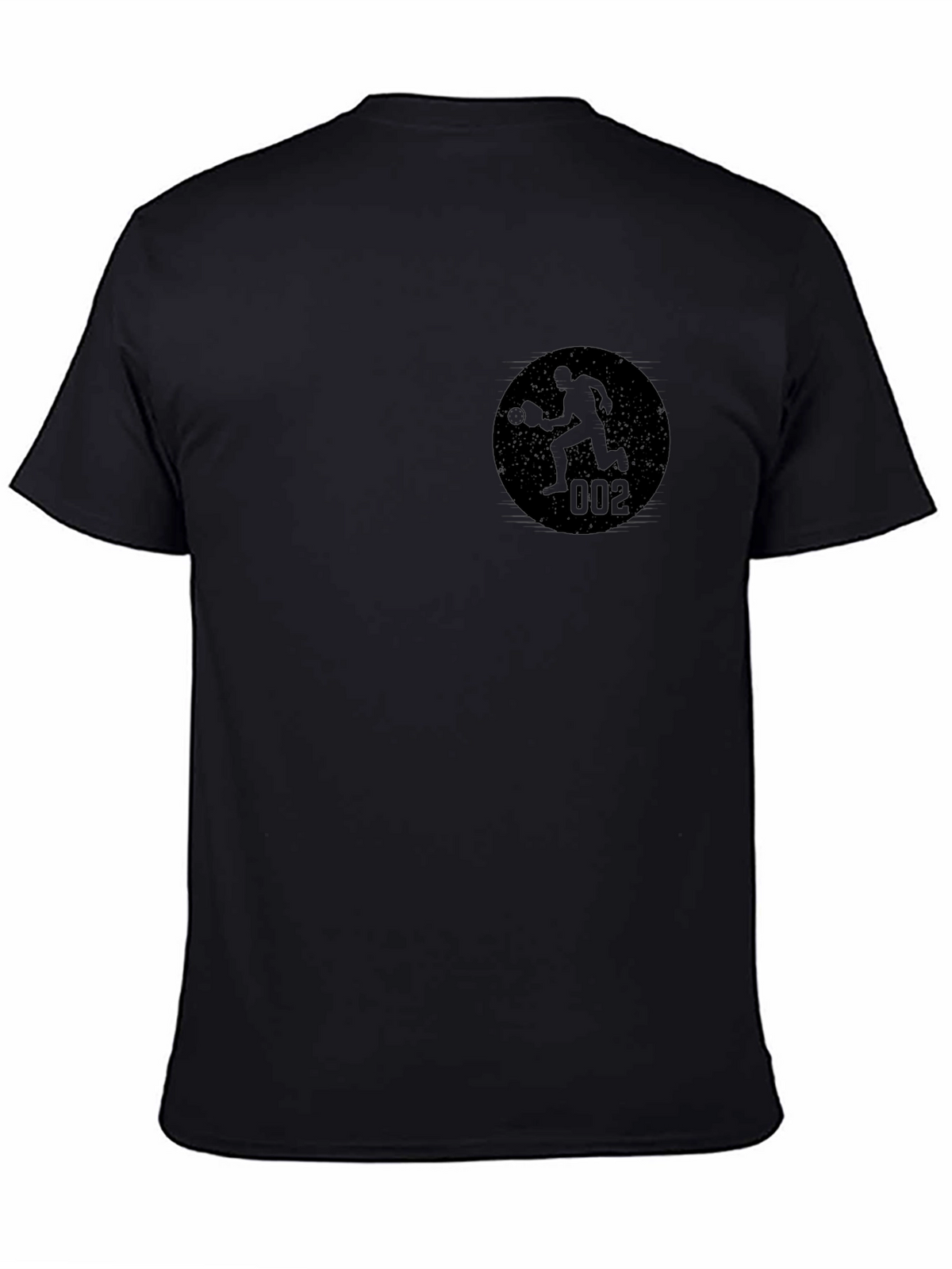 Black Pickleball Player Graphic Tee