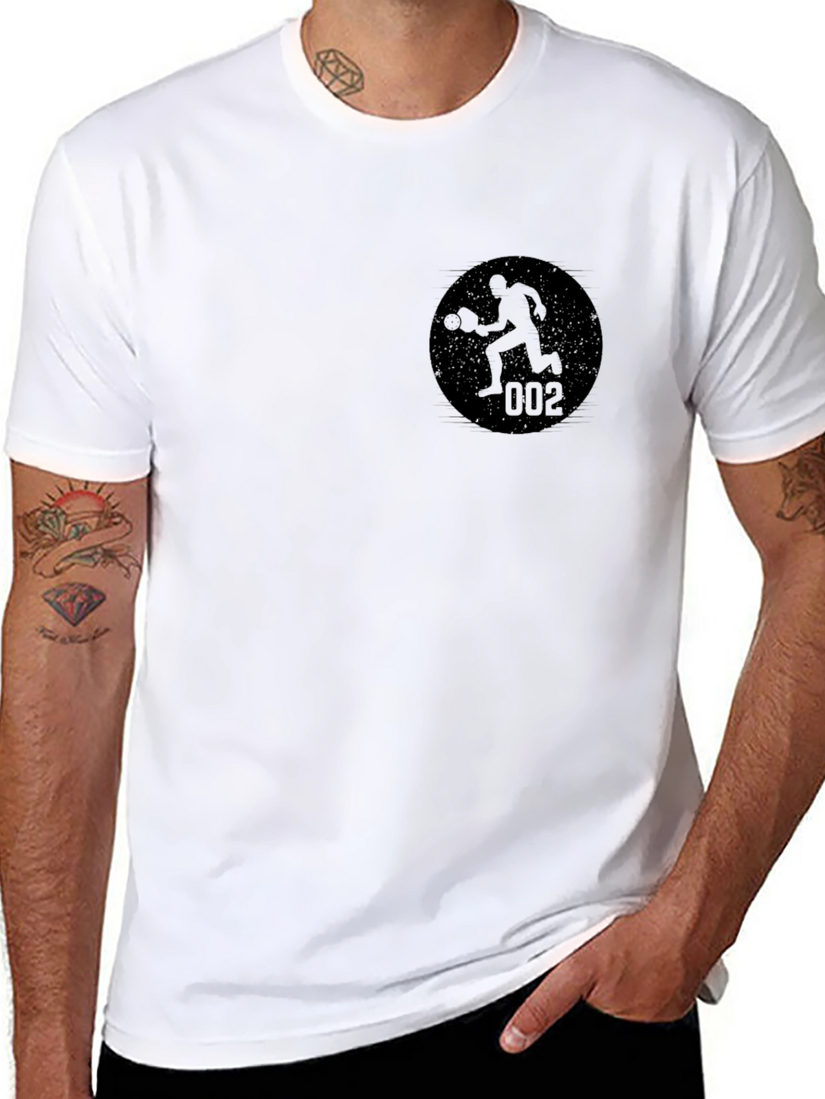 Black Pickleball Player Graphic Tee