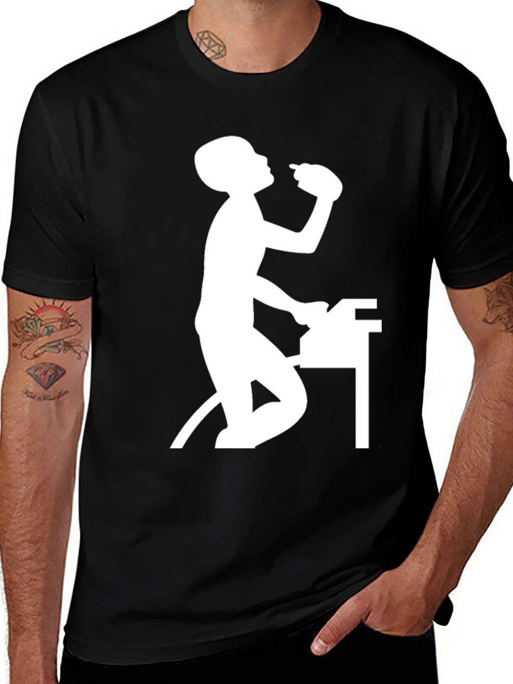 Funny Office Worker T-Shirt - Black