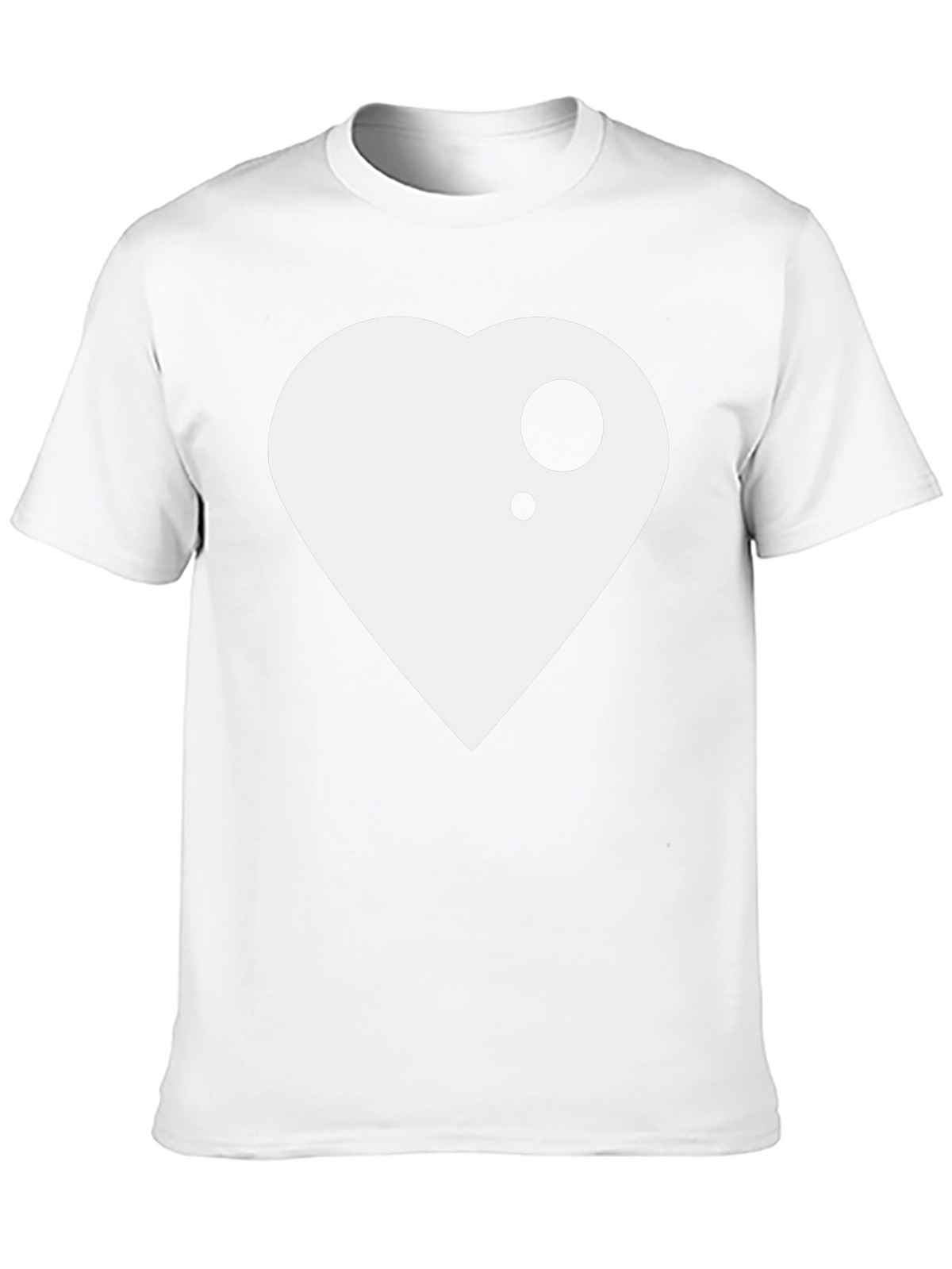 Modern Heart Graphic Black T-Shirt
