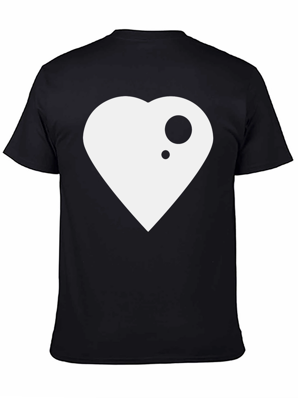 Modern Heart Graphic Black T-Shirt