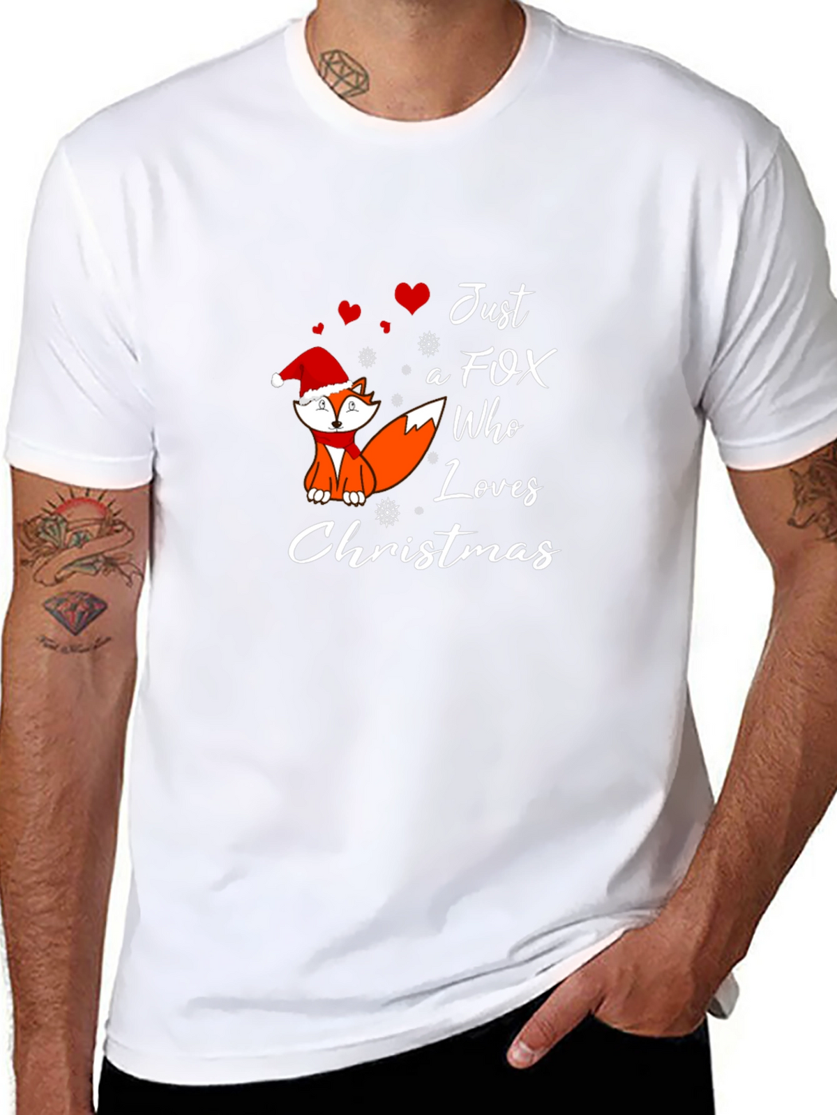 Just A Fox Who Loves Christmas T-Shirt