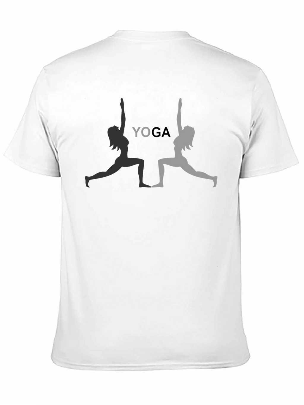 Yoga Pose Graphic Tee - Black Cotton T-Shirt