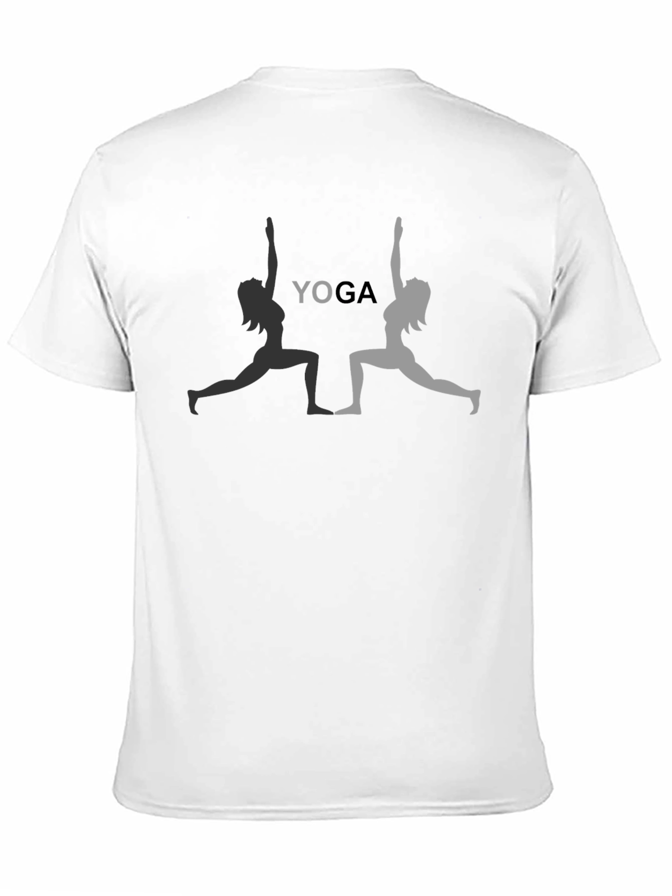 Yoga Pose Graphic Tee - Black Cotton T-Shirt