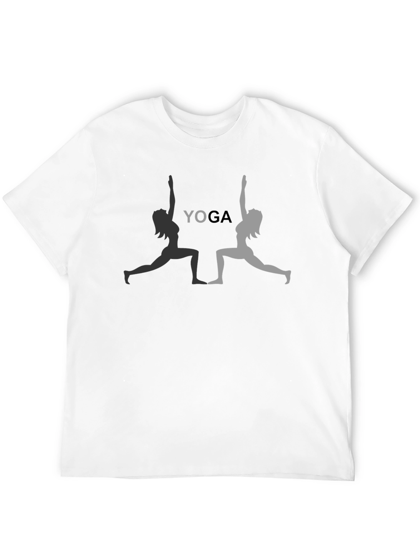 Yoga Pose Graphic Tee - Black Cotton T-Shirt