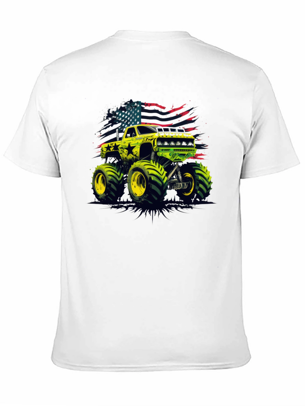 Monster Truck USA Flag Graphic Tee