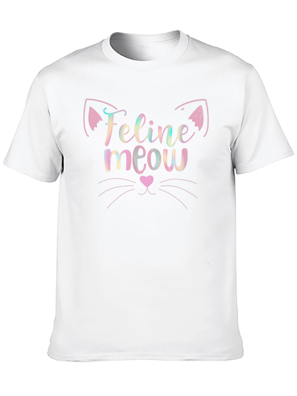 Feline Meow Graphic Tee - Soft Cotton Blend