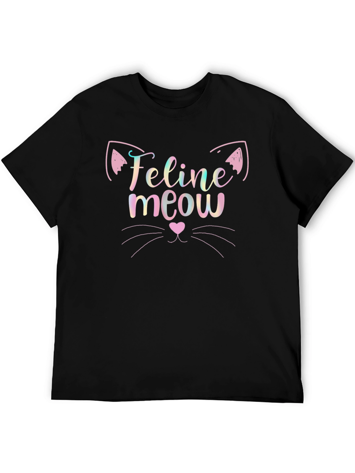 Feline Meow Graphic Tee - Soft Cotton Blend