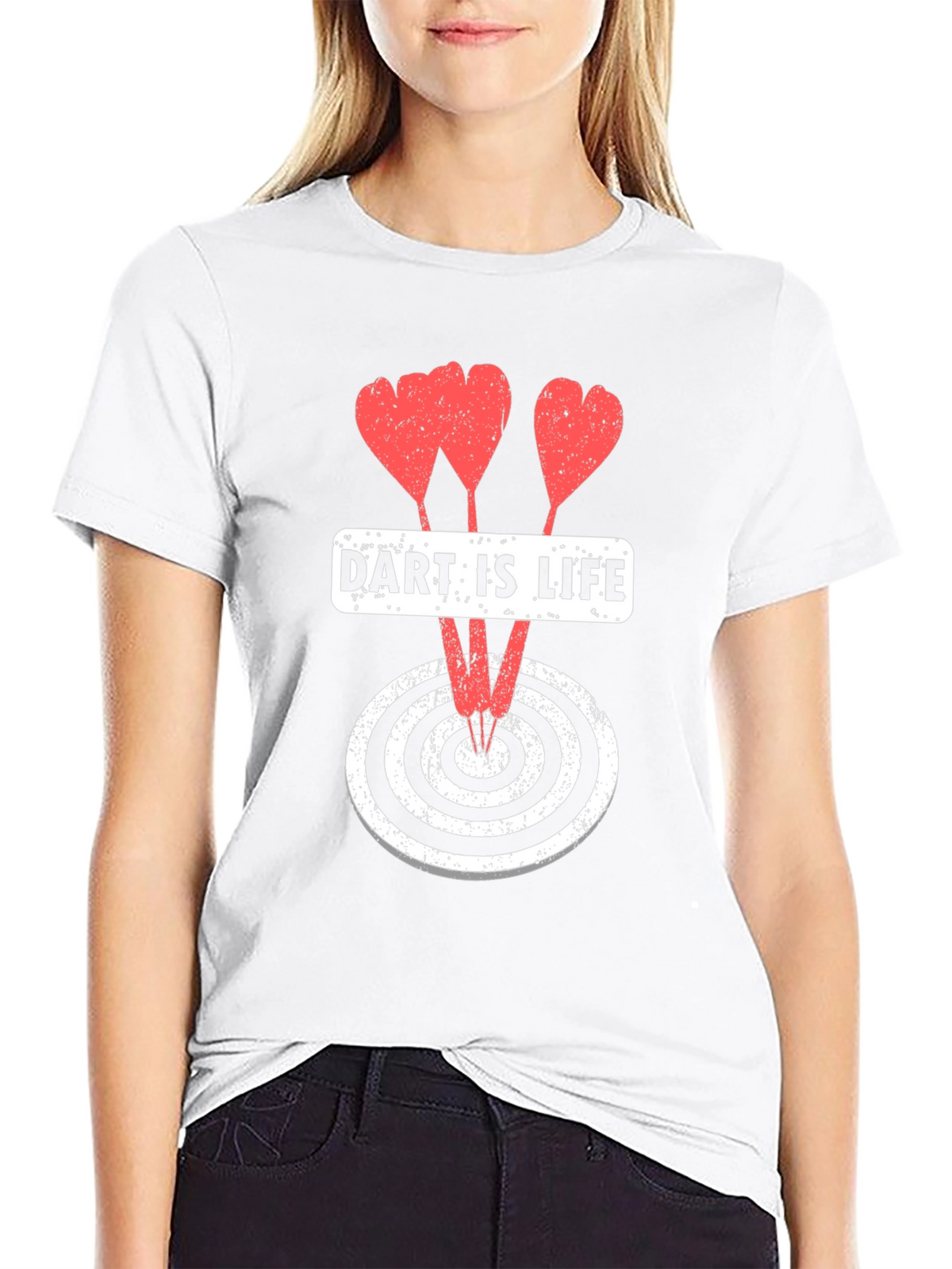 Dart Is Life Graphic Tee - Casual Black T-Shirt