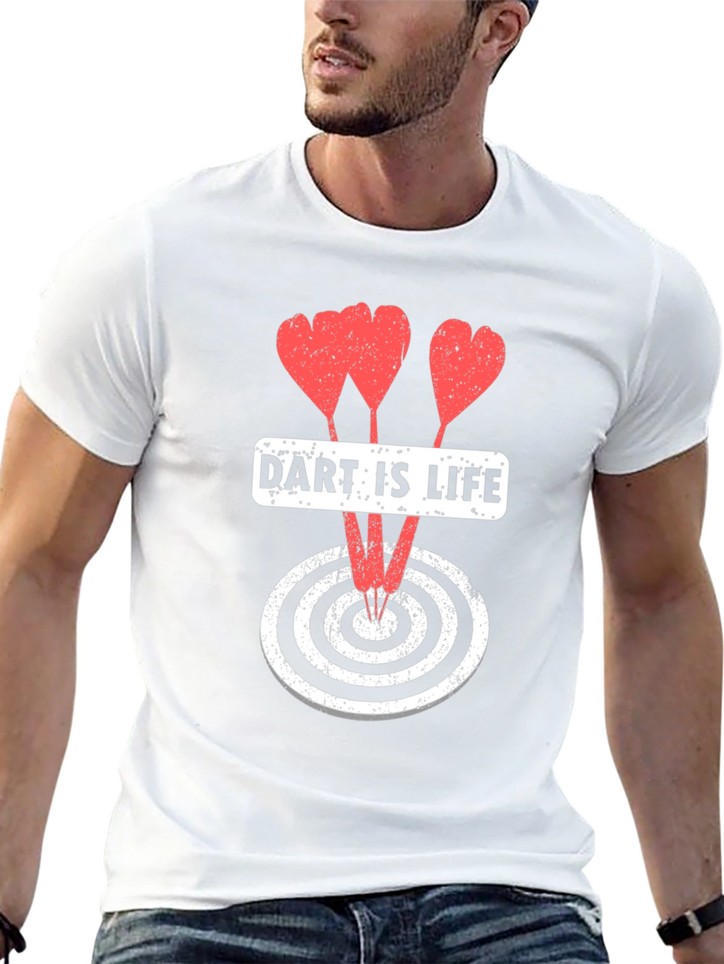 Dart Is Life Graphic Tee - Casual Black T-Shirt