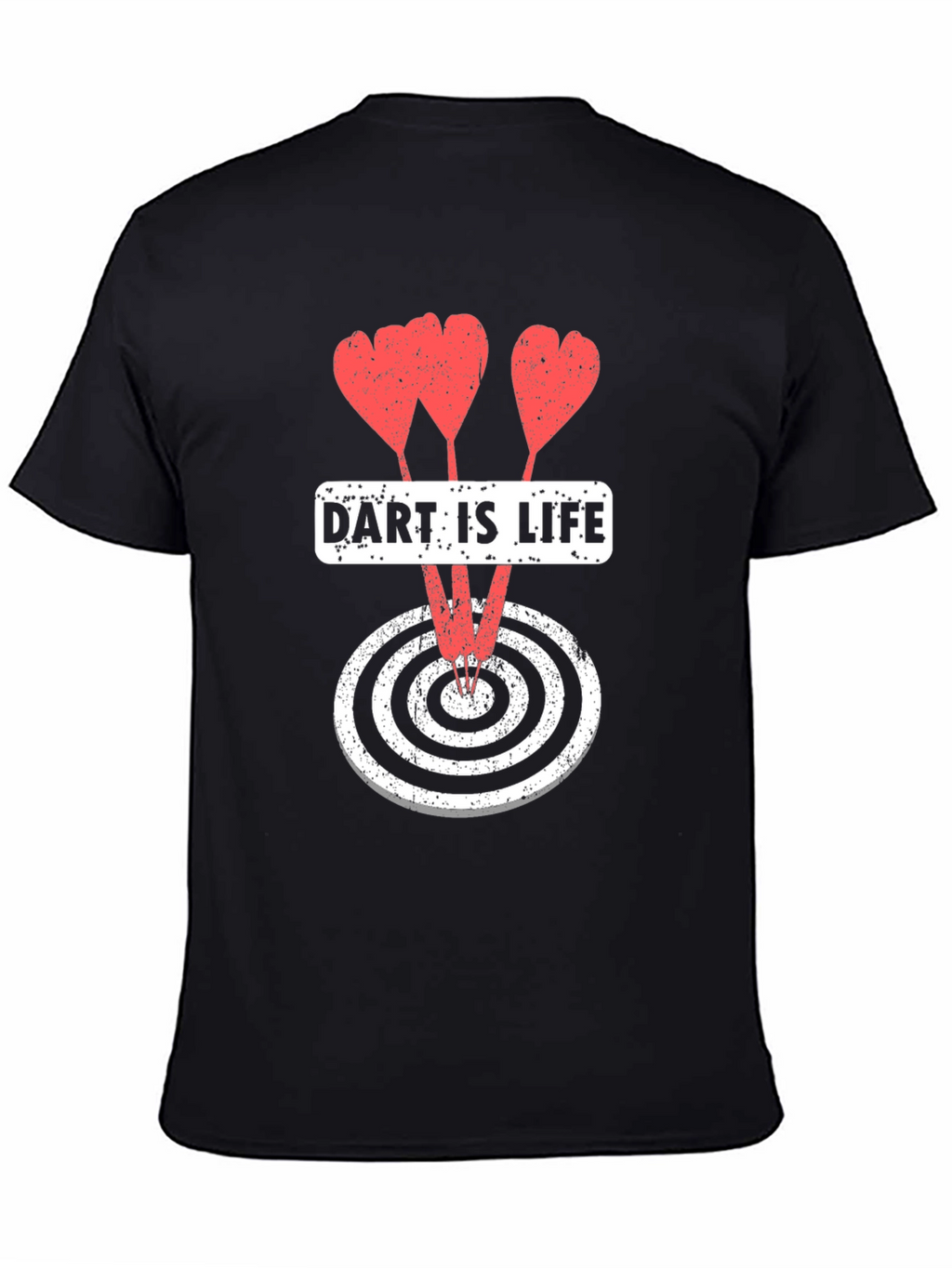 Dart Is Life Graphic Tee - Casual Black T-Shirt