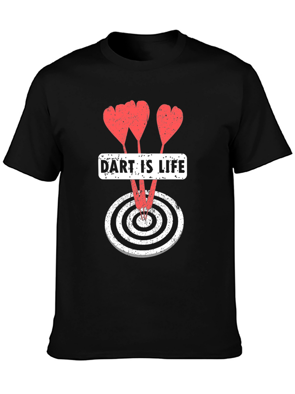 Dart Is Life Graphic Tee - Casual Black T-Shirt