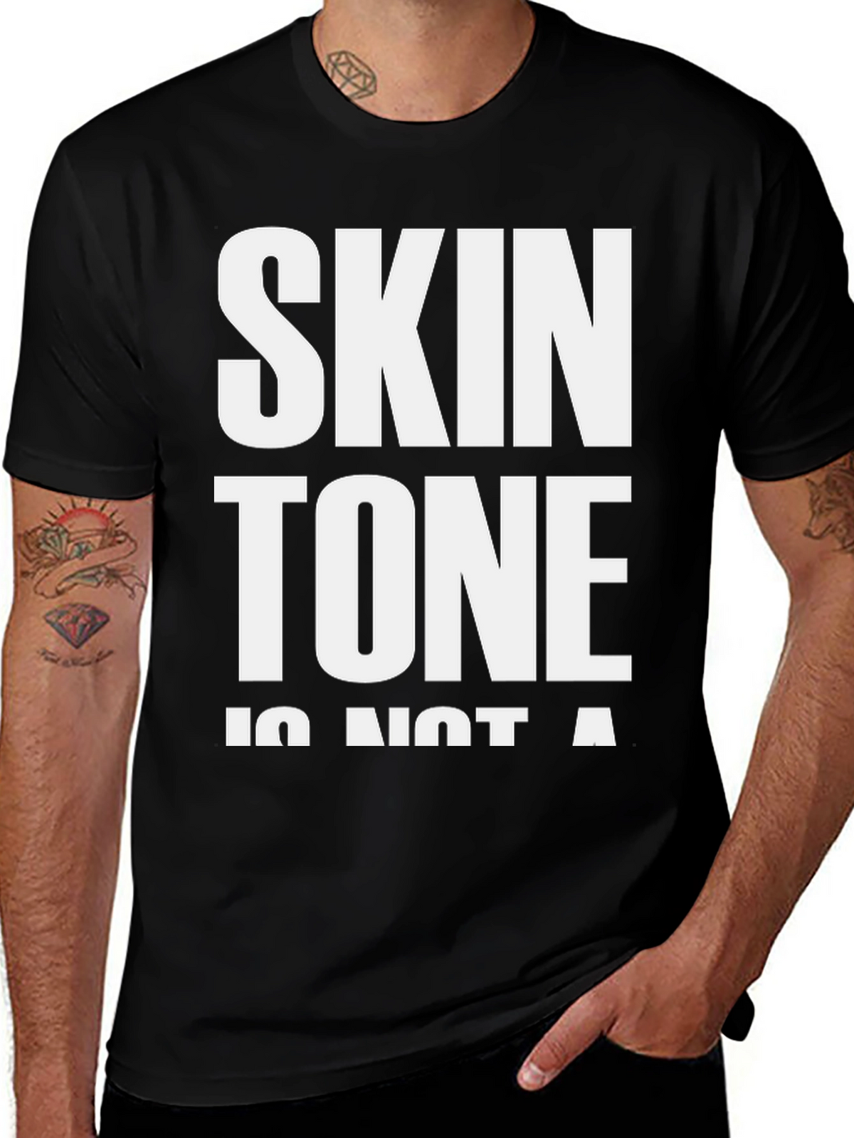 Skin Tone is Not a Crime T-Shirt - Black