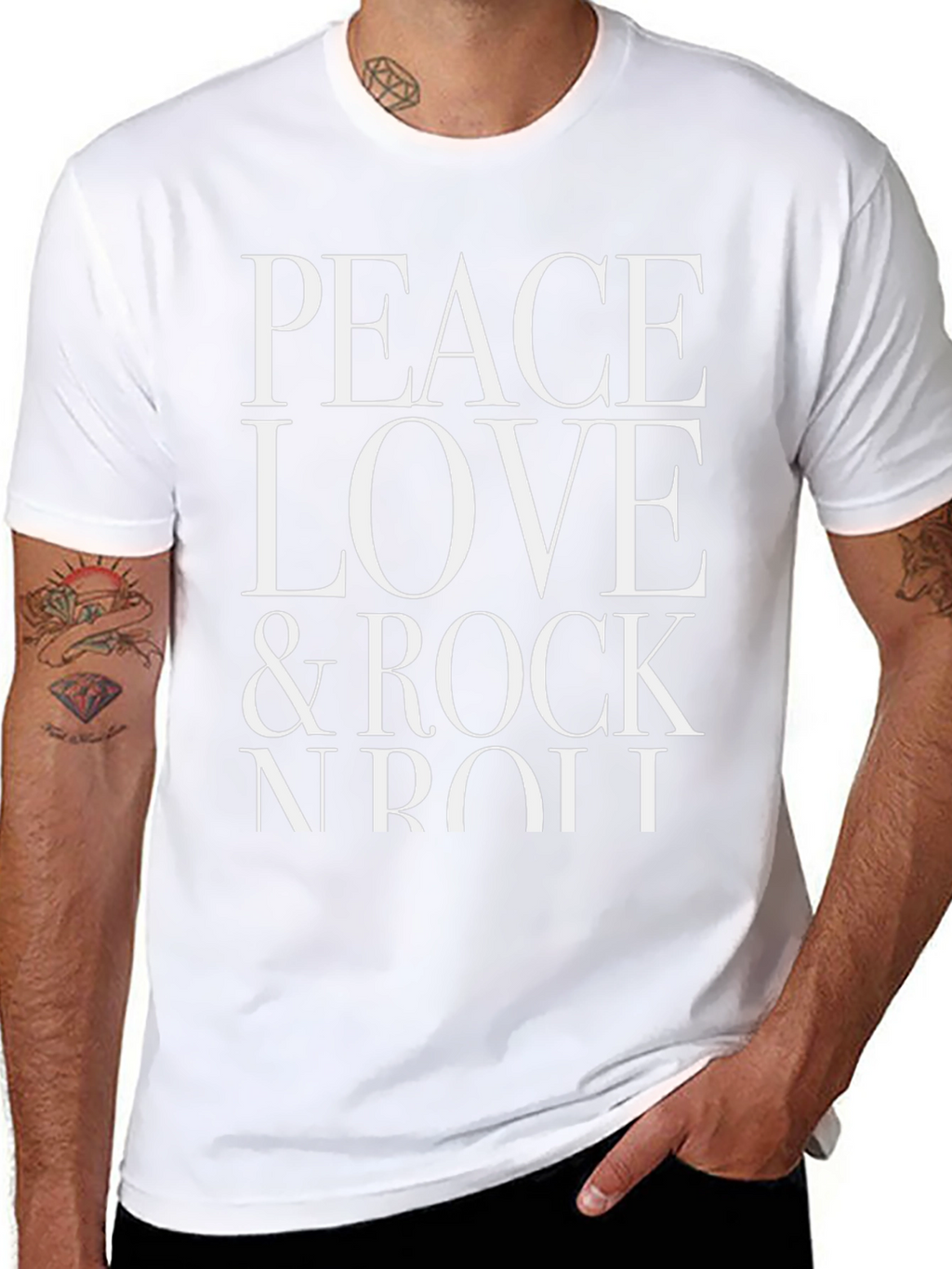 Peace Love & Rock N Roll Graphic Tee