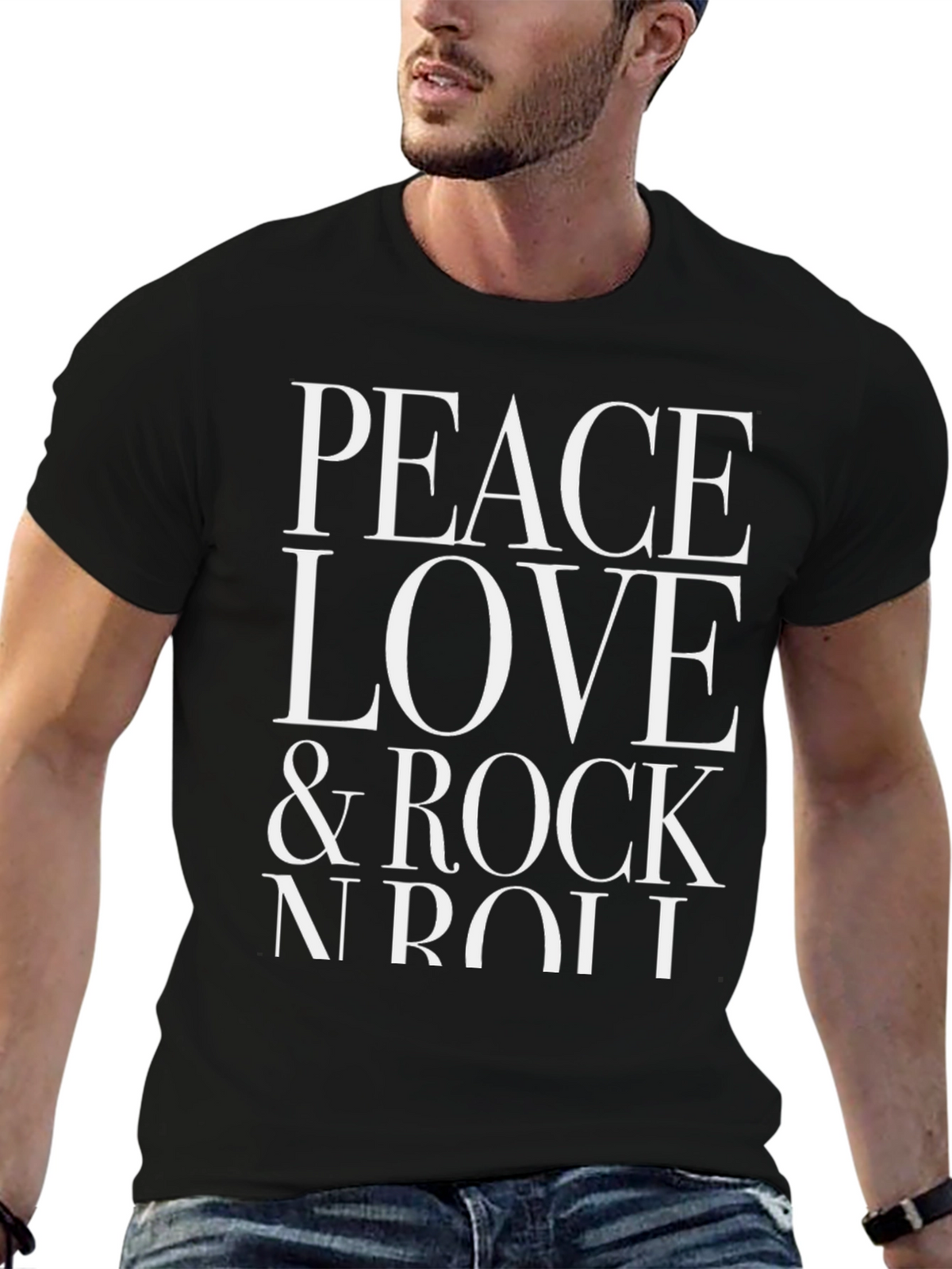 Peace Love & Rock N Roll Graphic Tee