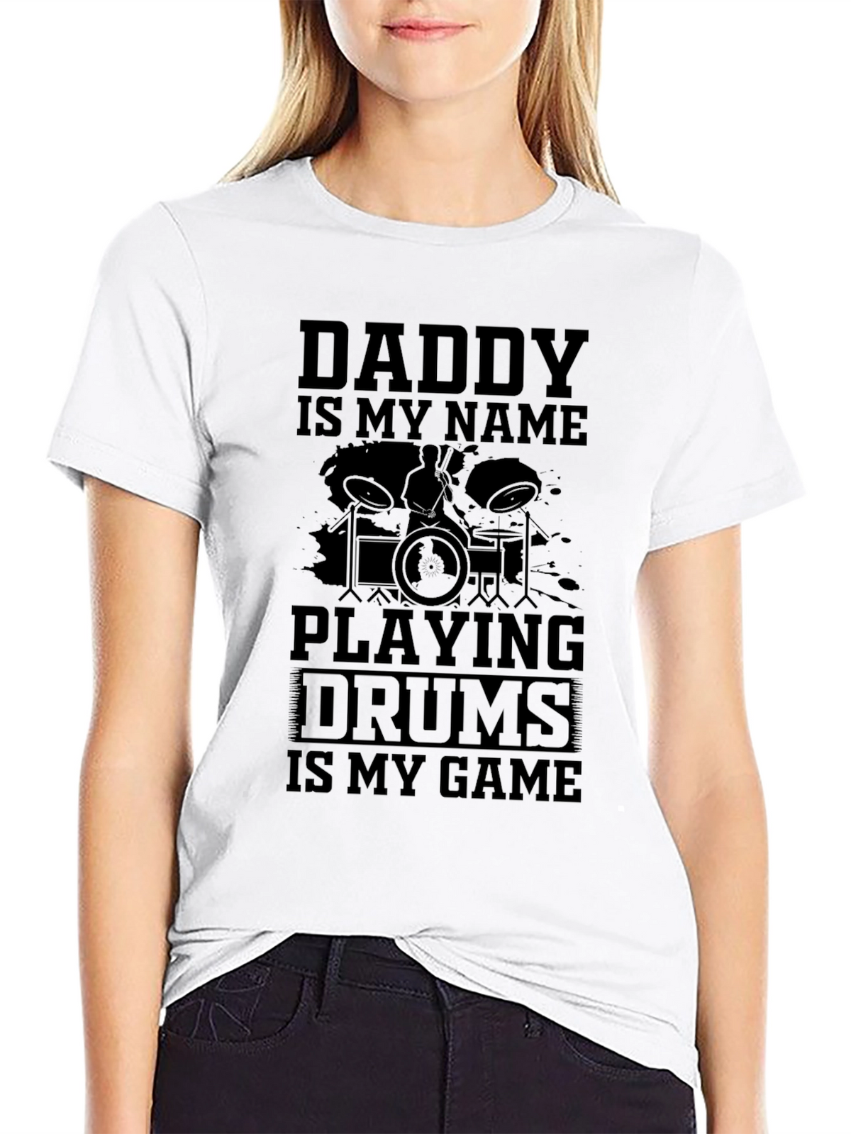 Daddy Drummer T-Shirt - Music Lover Tee