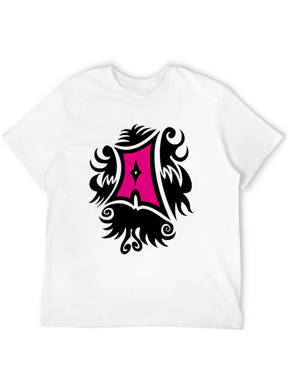 Black T-Shirt with Gothic A Graphic