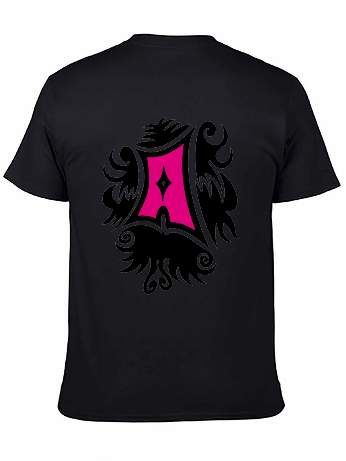Black T-Shirt with Gothic A Graphic
