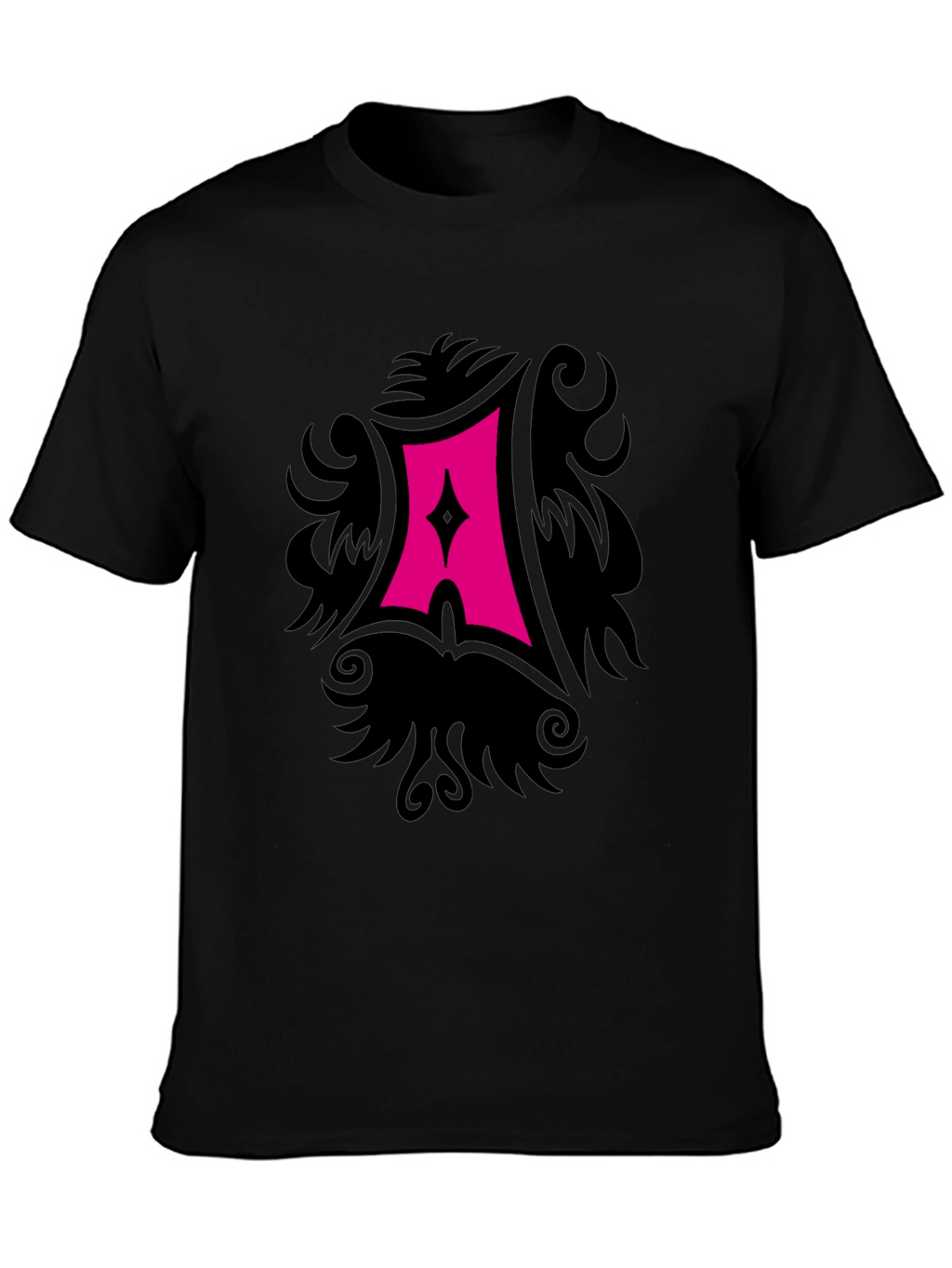 Black T-Shirt with Gothic A Graphic