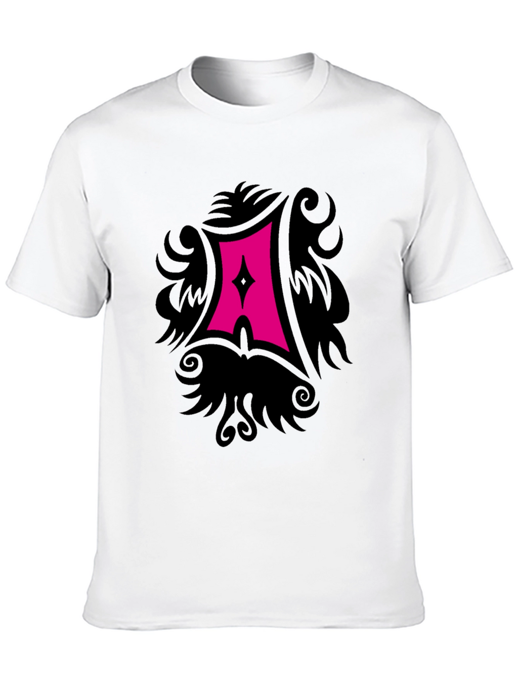 Black T-Shirt with Gothic A Graphic