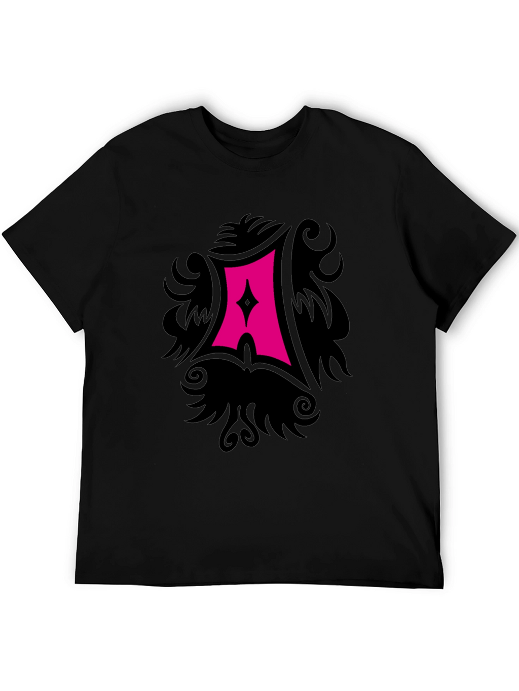 Black T-Shirt with Gothic A Graphic