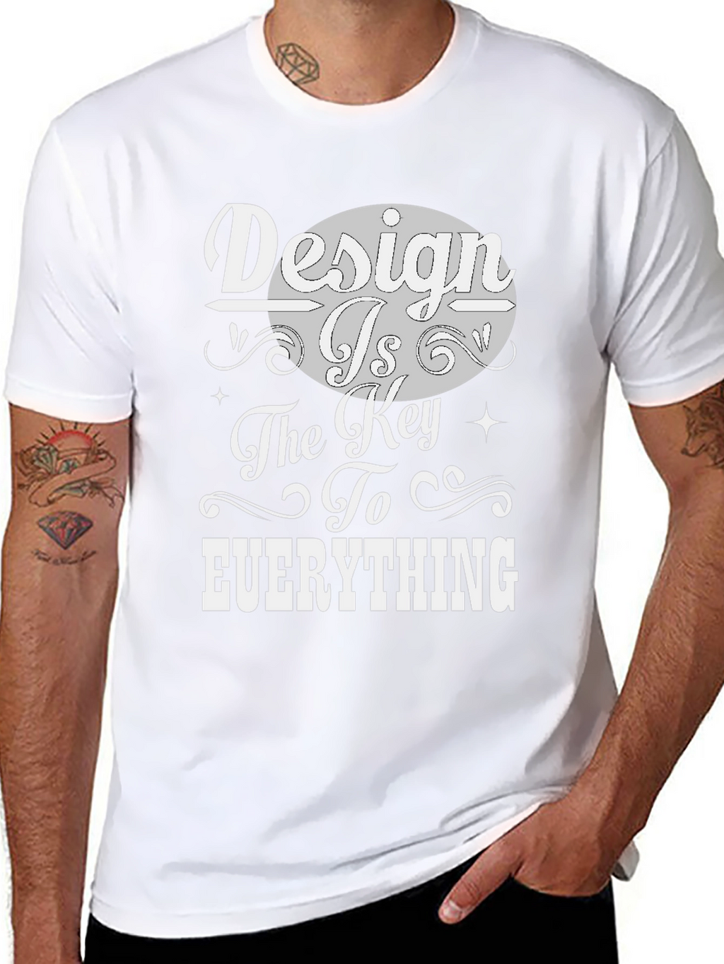 Design is the Key Black Graphic Tee