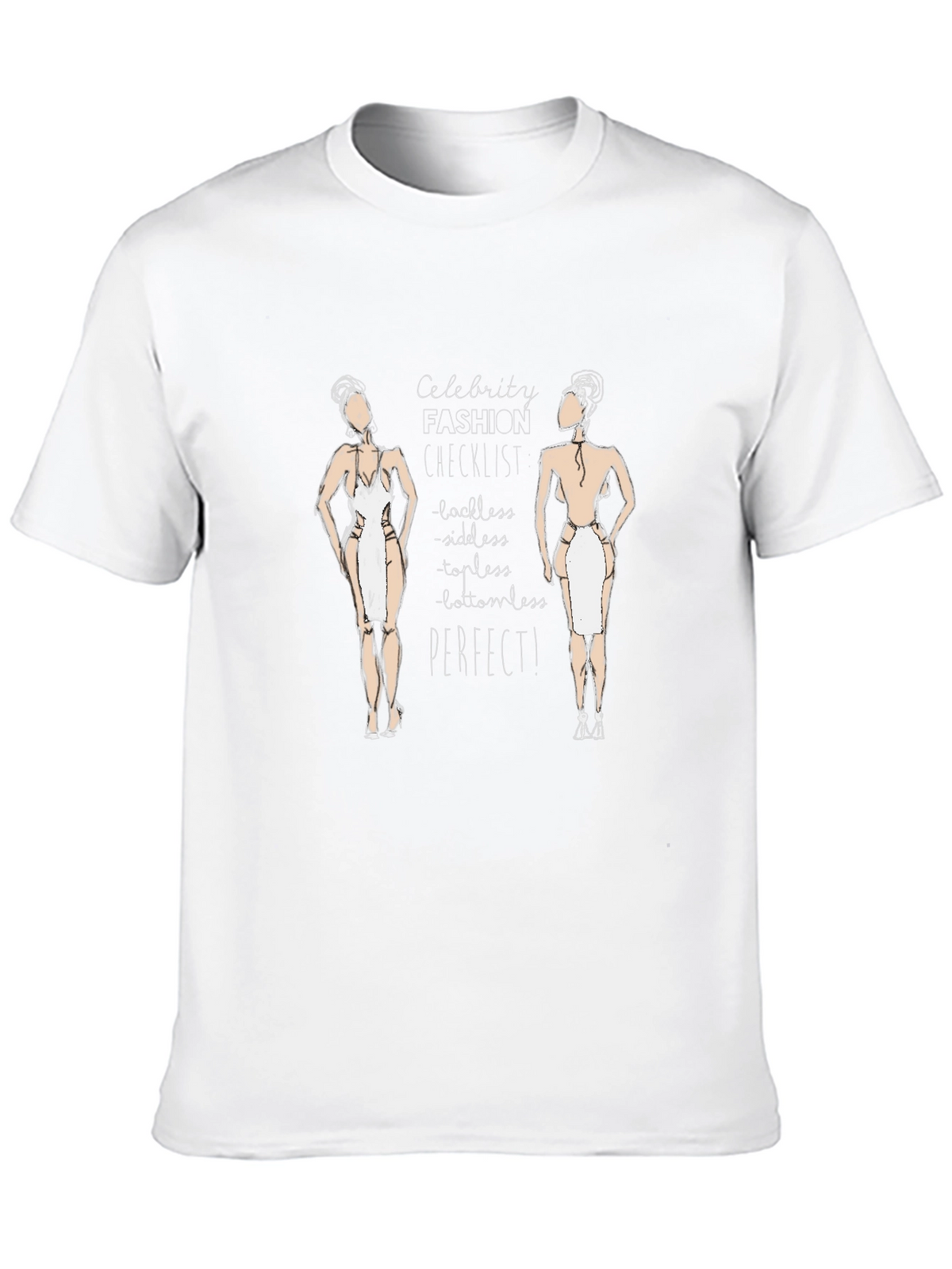 Celebrity Fashion Checklist Black T-Shirt