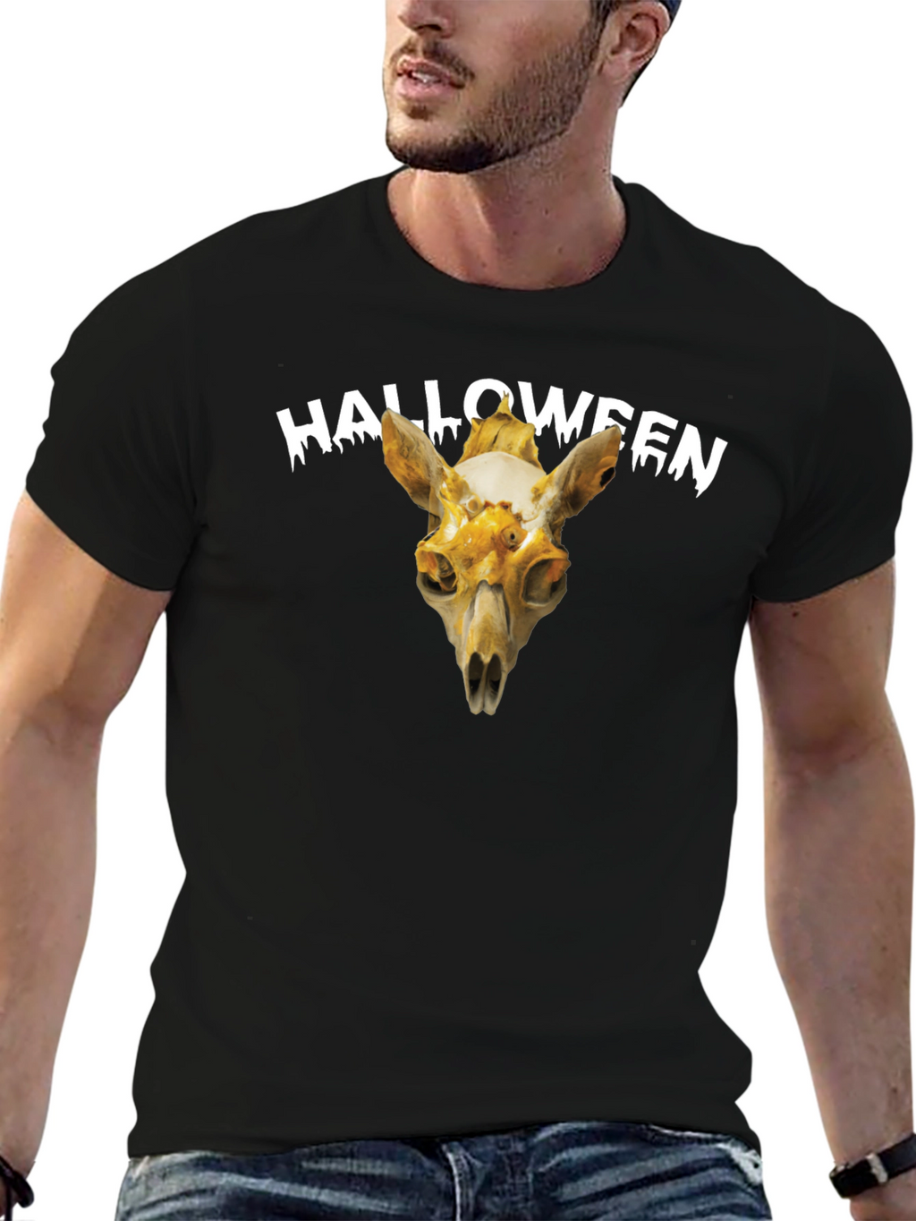 Halloween Skull Graphic Tee - Spooky Season Apparel