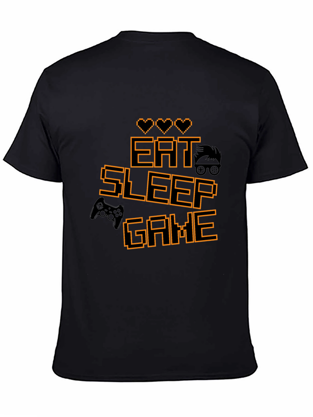 Eat Sleep Game Black Gamer T-Shirt