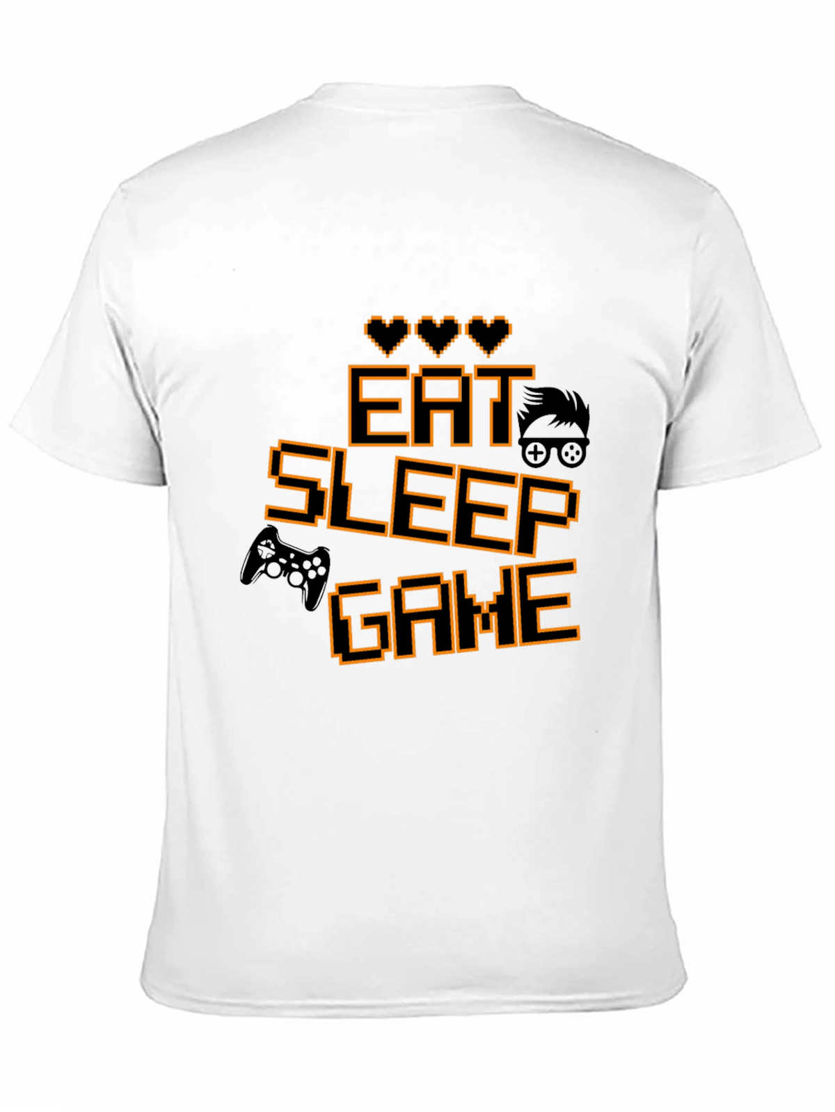 Eat Sleep Game Black Gamer T-Shirt