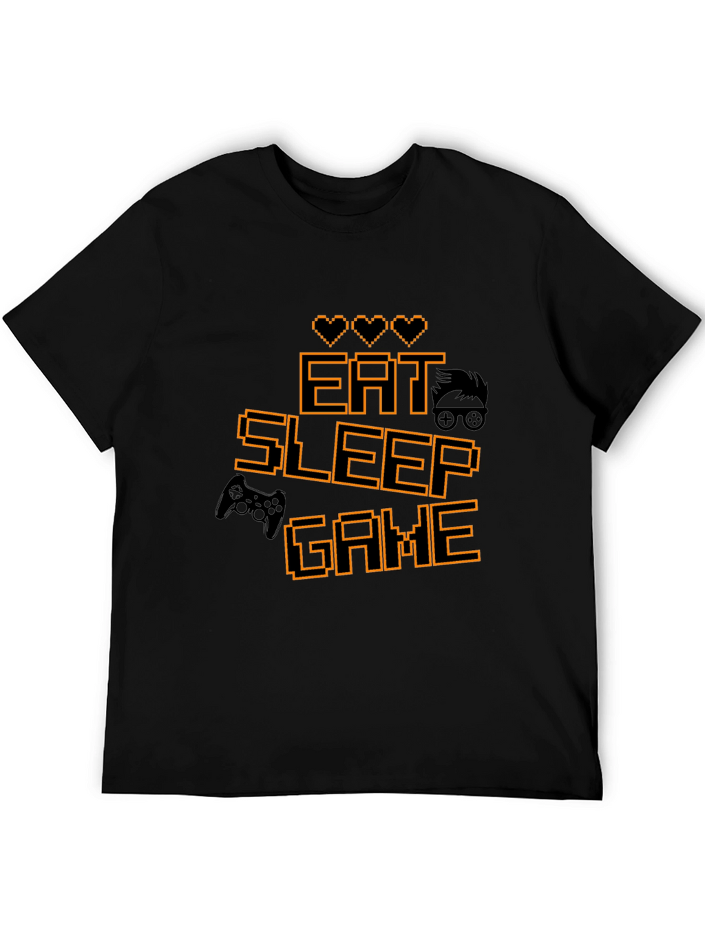 Eat Sleep Game Black Gamer T-Shirt