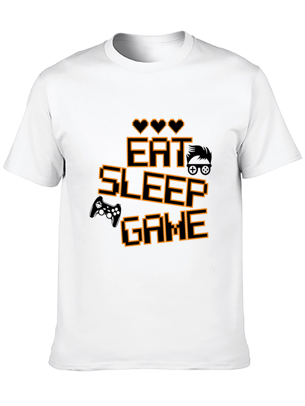Eat Sleep Game Black Gamer T-Shirt