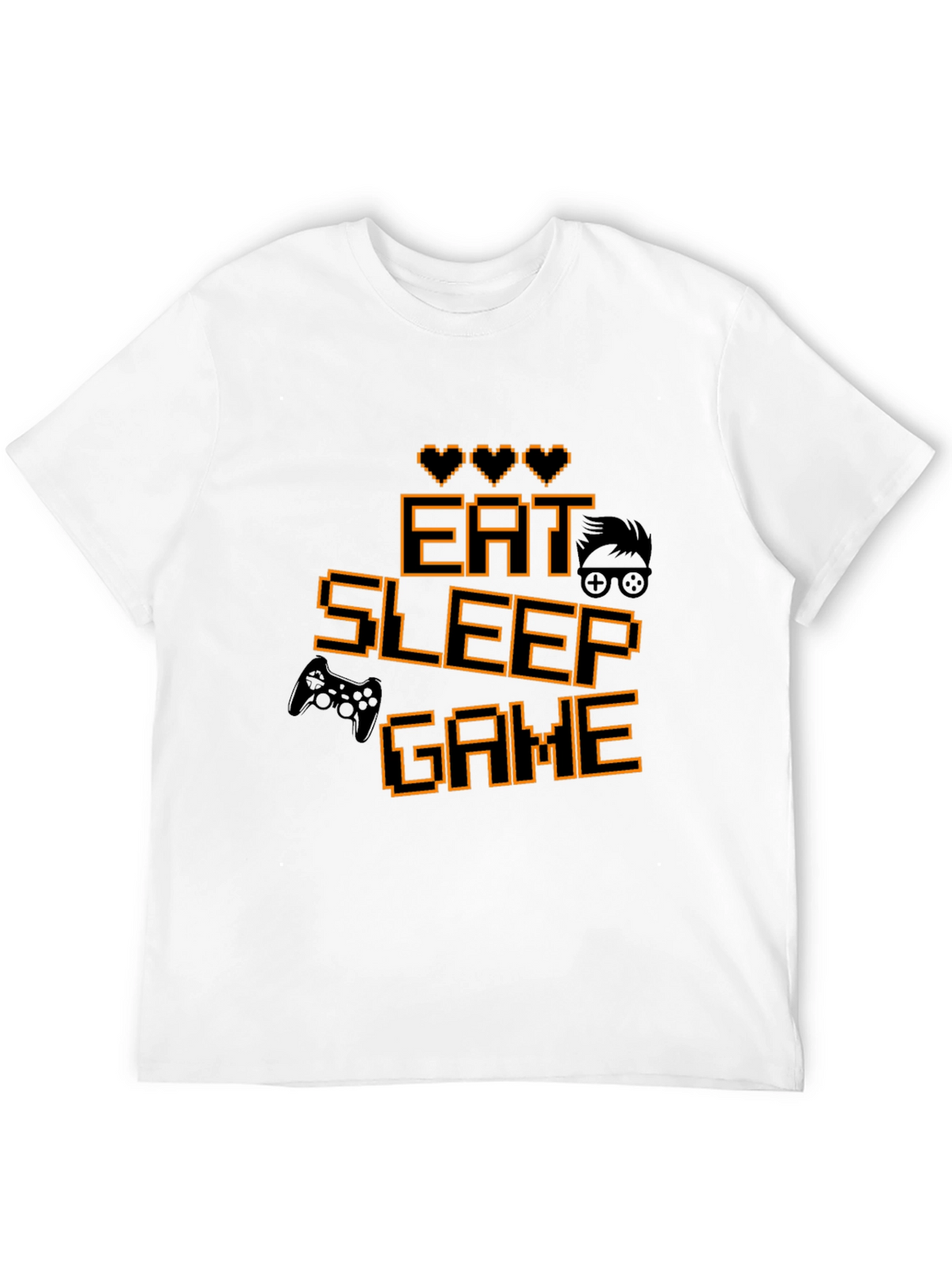 Eat Sleep Game Black Gamer T-Shirt