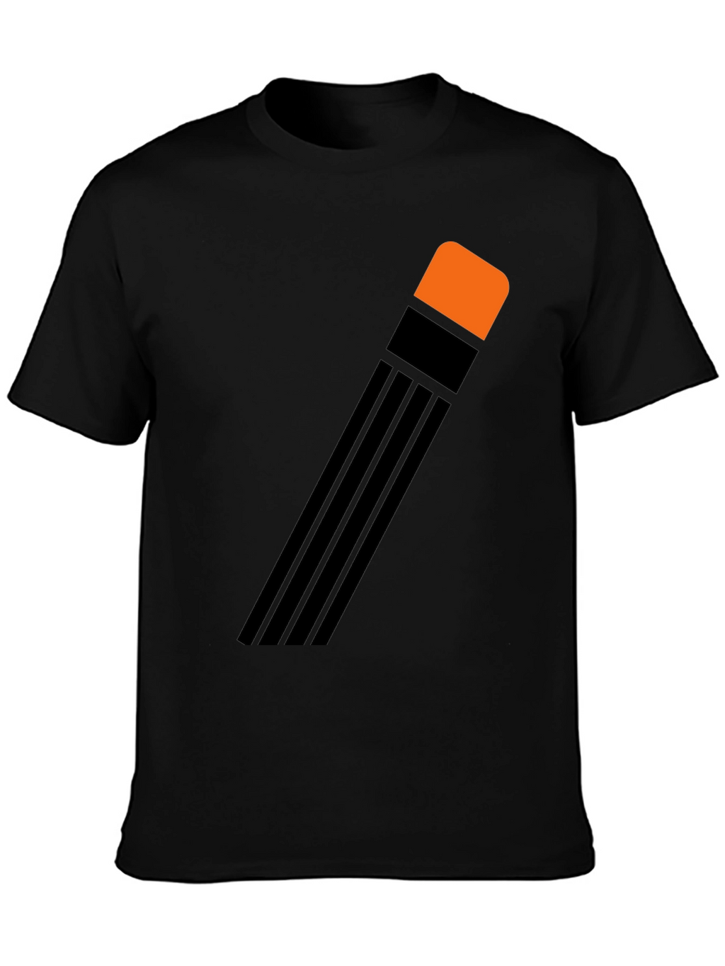 Pencil Graphic Black T-Shirt