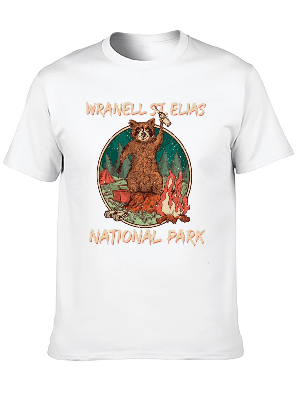 Wrangell St. Elias National Park Raccoon T-Shirt