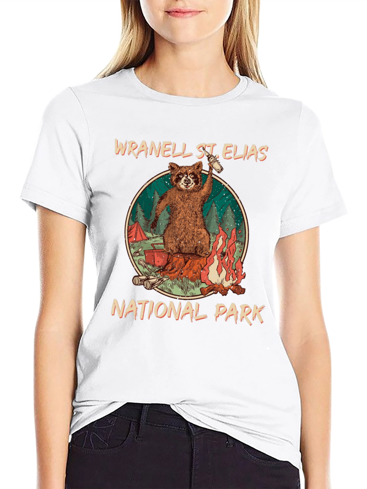 Wrangell St. Elias National Park Raccoon T-Shirt