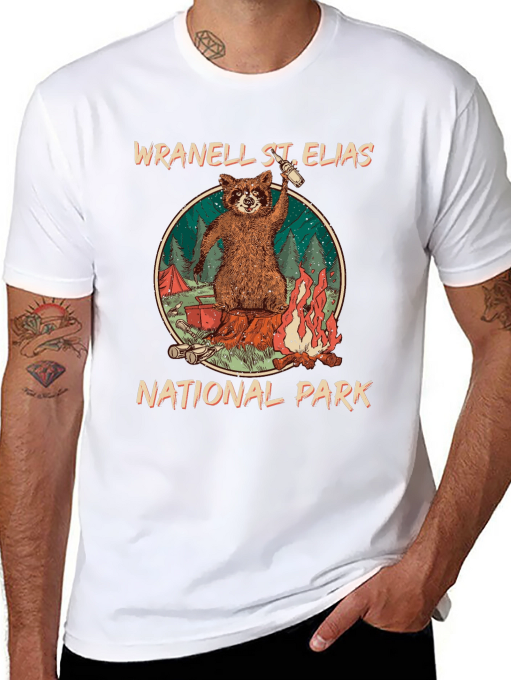 Wrangell St. Elias National Park Raccoon T-Shirt