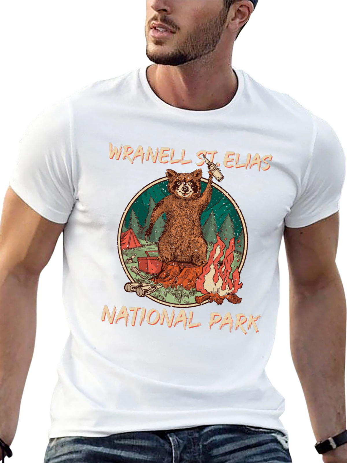 Wrangell St. Elias National Park Raccoon T-Shirt