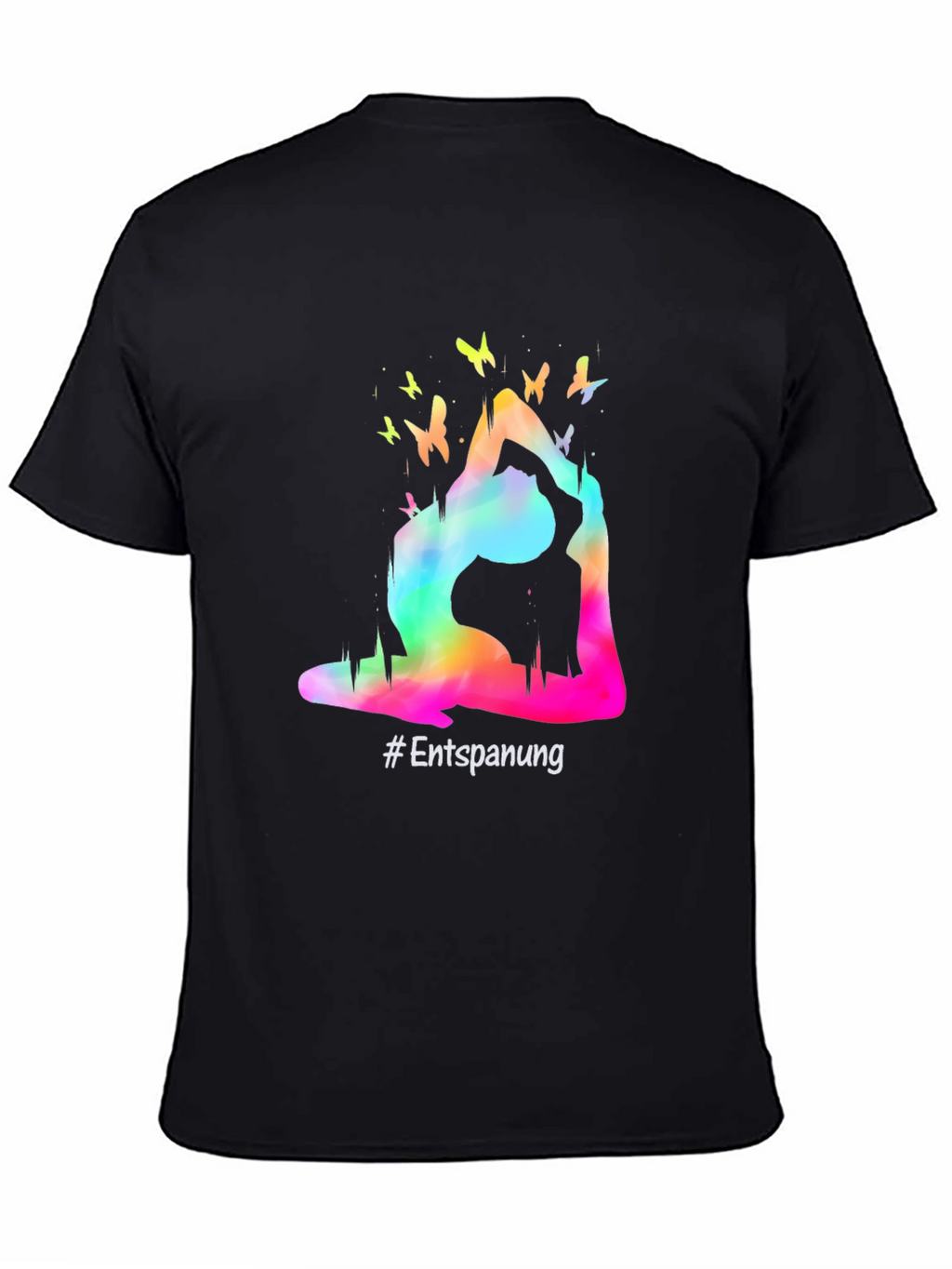 Yoga Pose Butterfly Graphic T-Shirt - Relaxation Tee