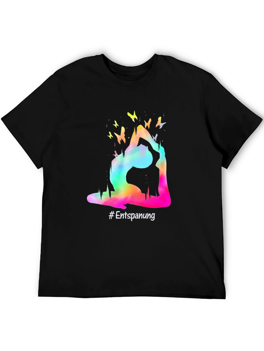 Yoga Pose Butterfly Graphic T-Shirt - Relaxation Tee