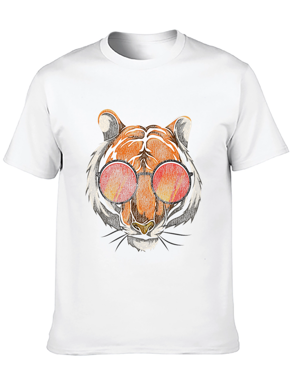 Cool Cat Tee: Retro Tiger in Shades