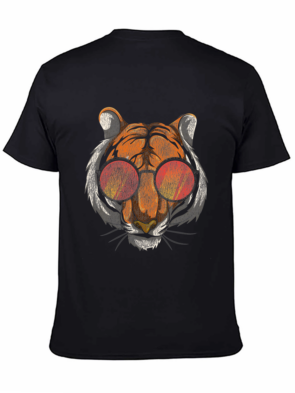 Cool Cat Tee: Retro Tiger in Shades