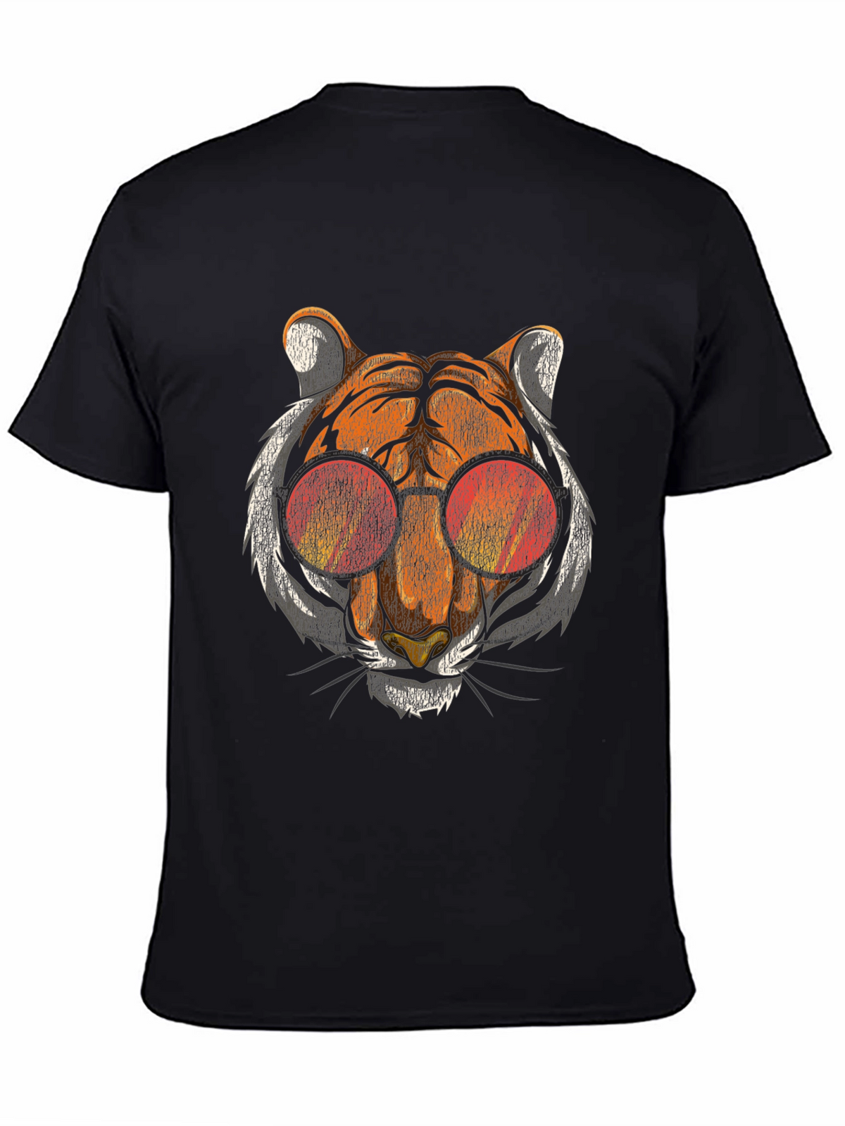 Cool Cat Tee: Retro Tiger in Shades