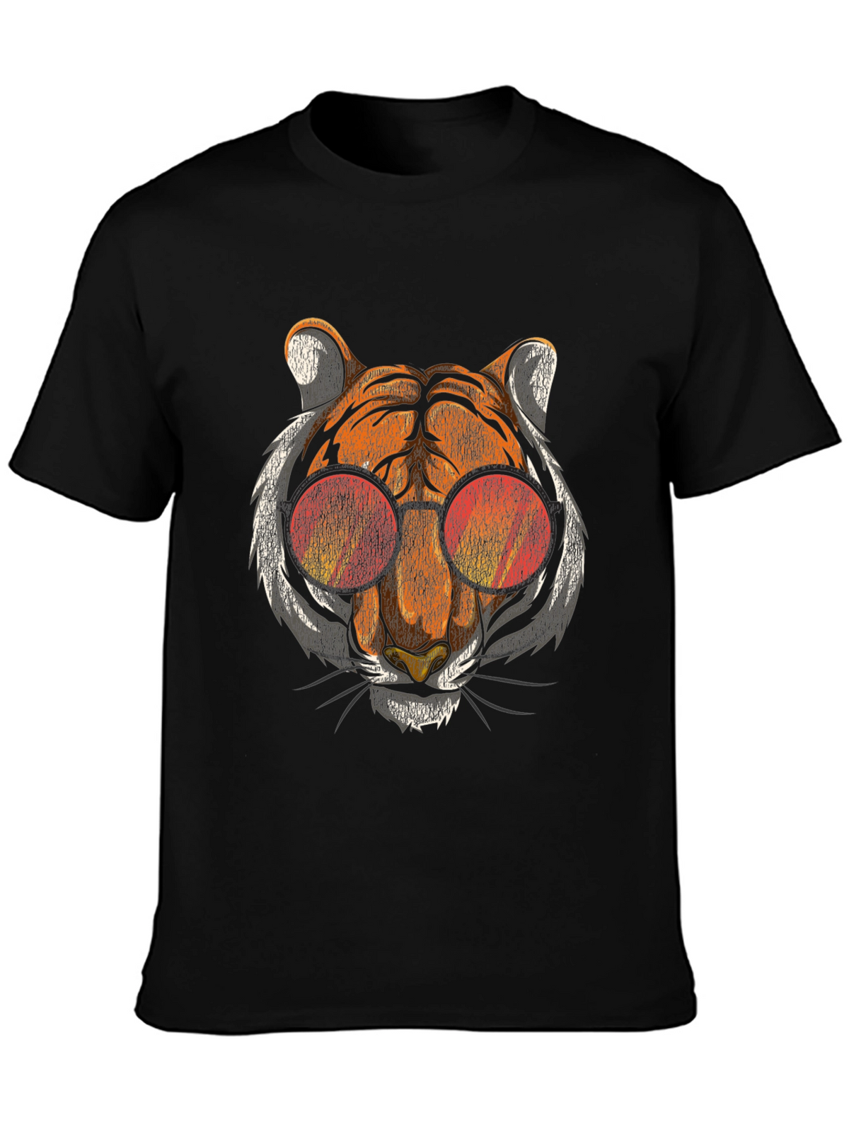 Cool Cat Tee: Retro Tiger in Shades