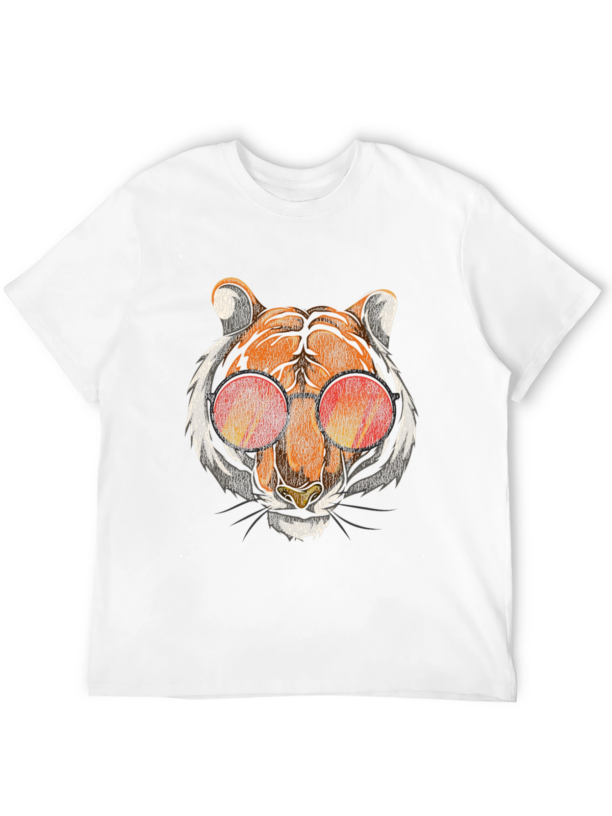 Cool Cat Tee: Retro Tiger in Shades