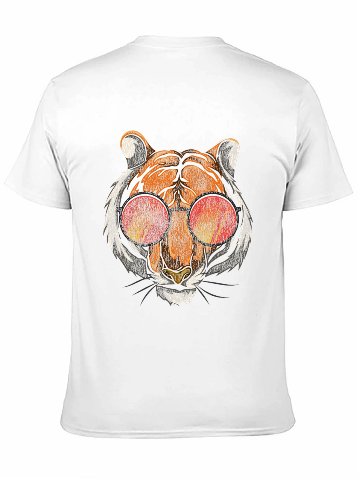 Cool Cat Tee: Retro Tiger in Shades
