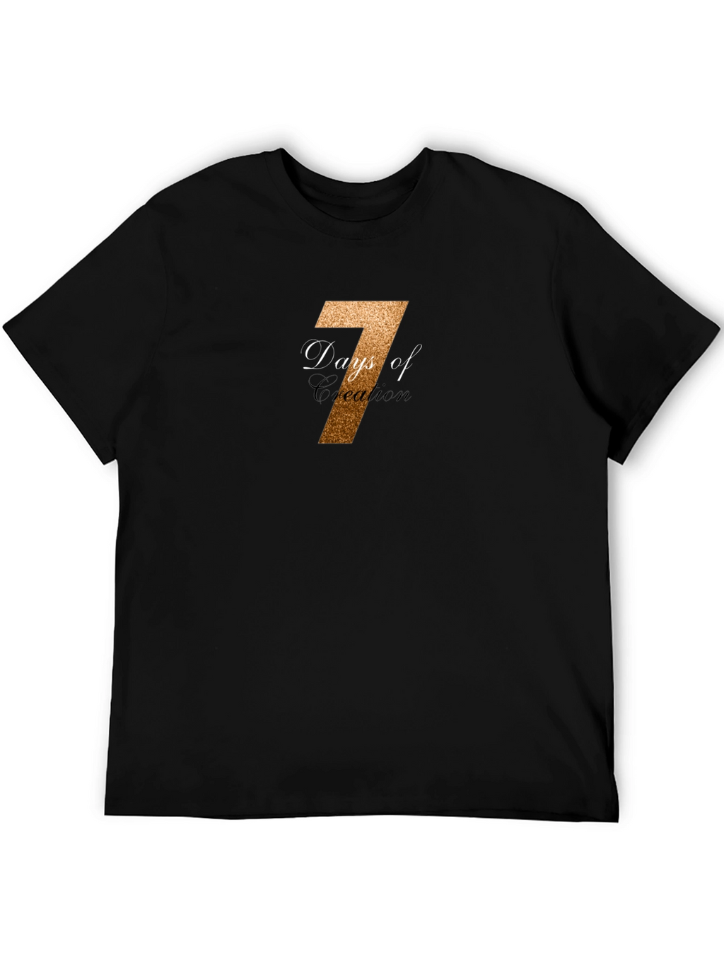 7 Days of Creation Black T-Shirt