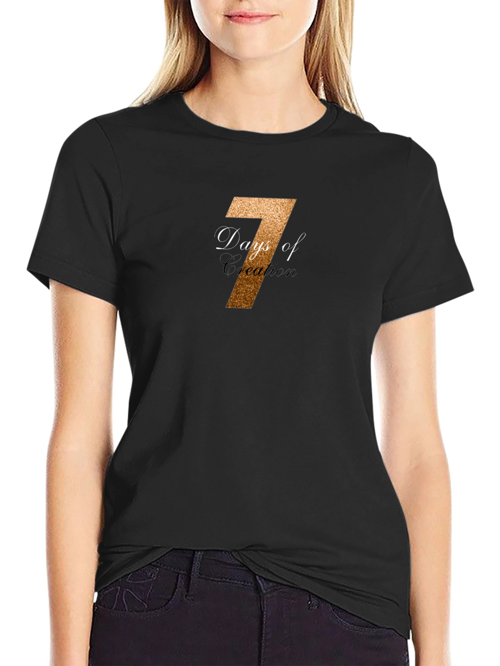 7 Days of Creation Black T-Shirt